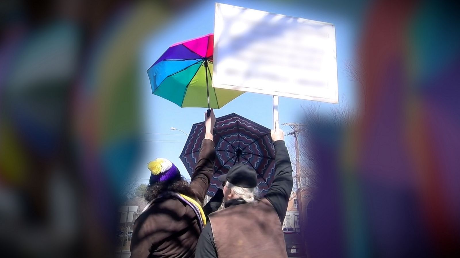 VIDEO: First came protests at all ages drag show. Then, came the rainbow umbrellas