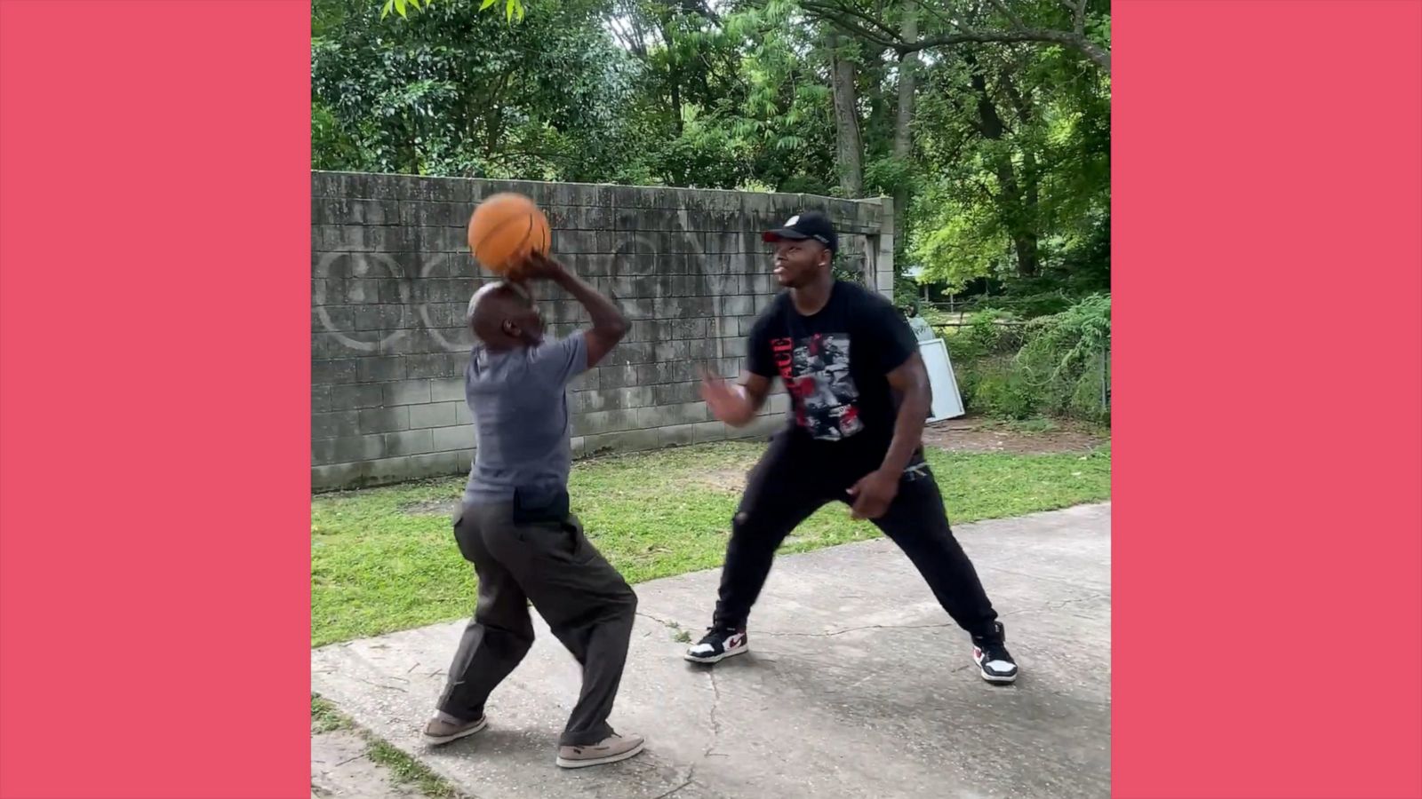 VIDEO: 67-year-old shows young basketball player how it's done