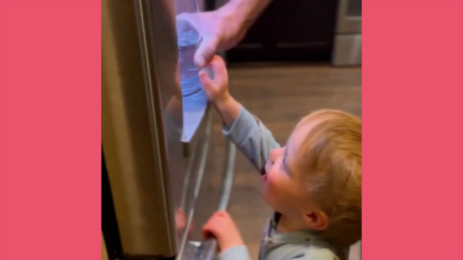 VIDEO: Toddler can't get over his fridge's water filter