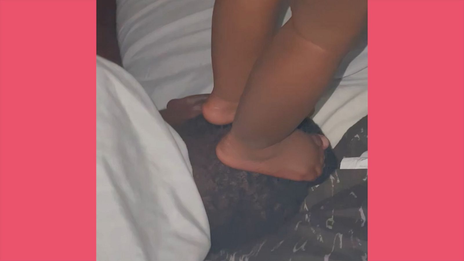 VIDEO: Hilarious ‘diva’ toddler stands on dad’s head while he sleeps soundly