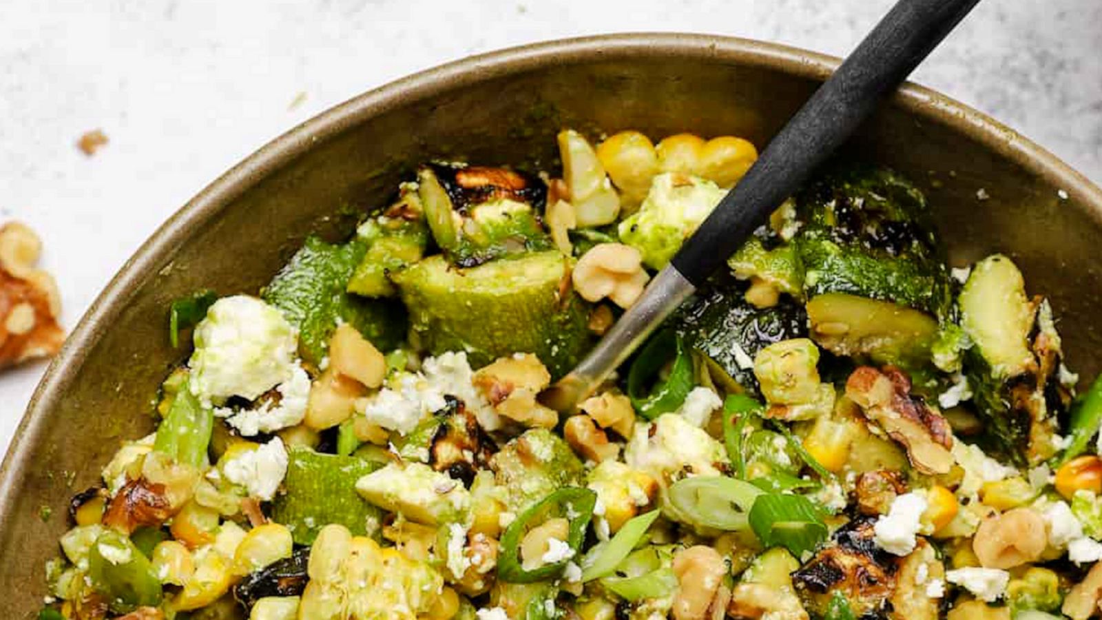 This grilled corn and zucchini salad is the perfect side dish for the ...