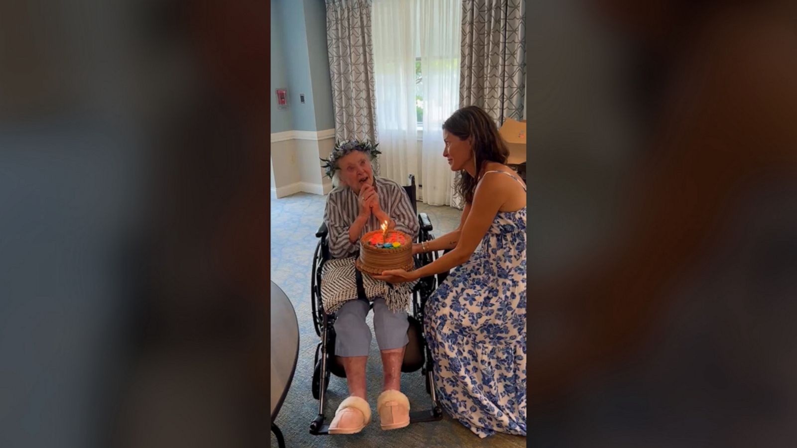 VIDEO: Grandma celebrates 100th birthday after going viral for reaction to turning 100