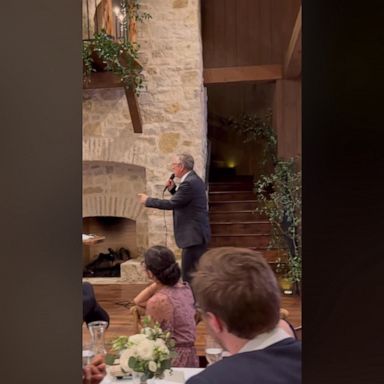 VIDEO: Dad surprises daughter by rapping at wedding