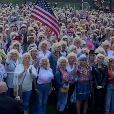 VIDEO: Town dresses up as Dolly Parton to break world record