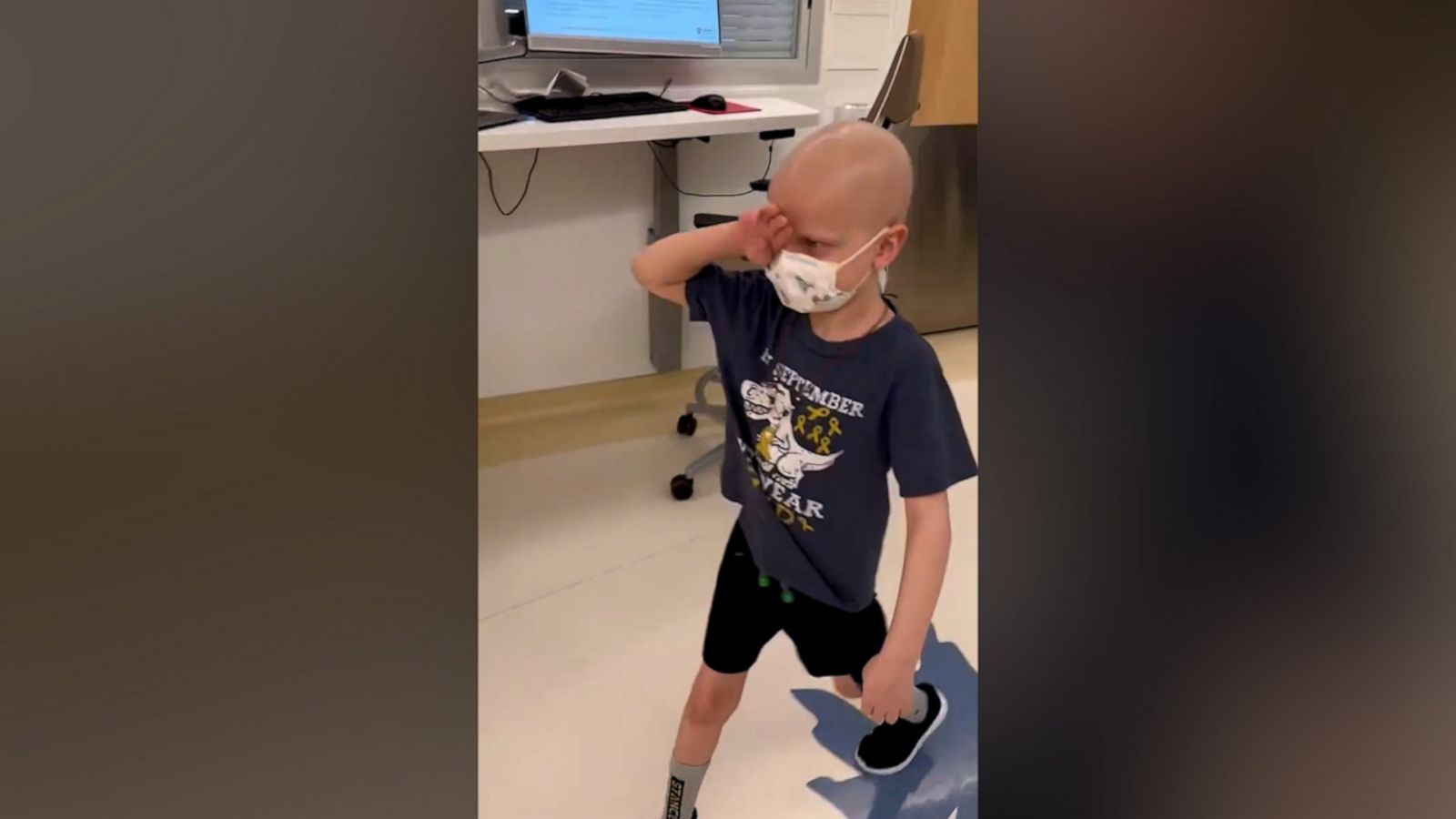 VIDEO: Boy diagnosed with leukemia gets emotional as he leaves hospital cancer-free