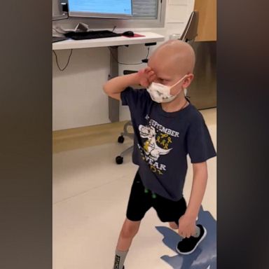 VIDEO: Boy diagnosed with leukemia gets emotional as he leaves hospital cancer-free