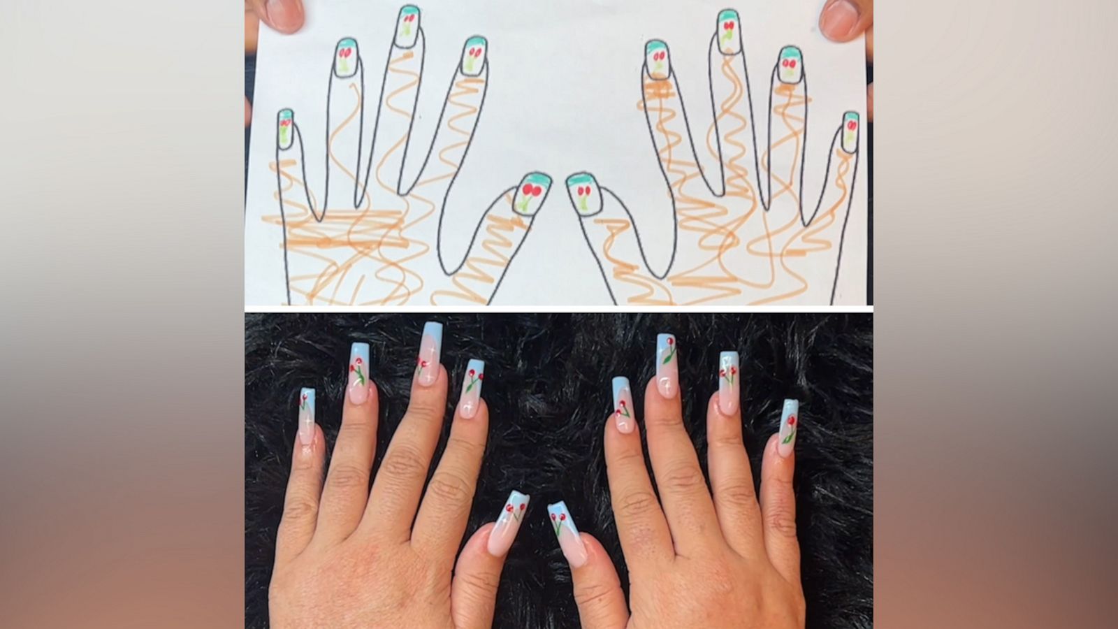 VIDEO: Teacher asks students to design her nails and the results are adorable