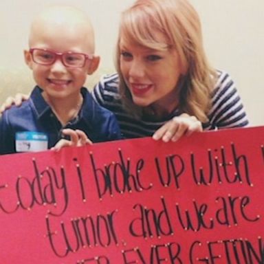 VIDEO: Cancer survivor surprised with Taylor Swift visit inspires others on her journey