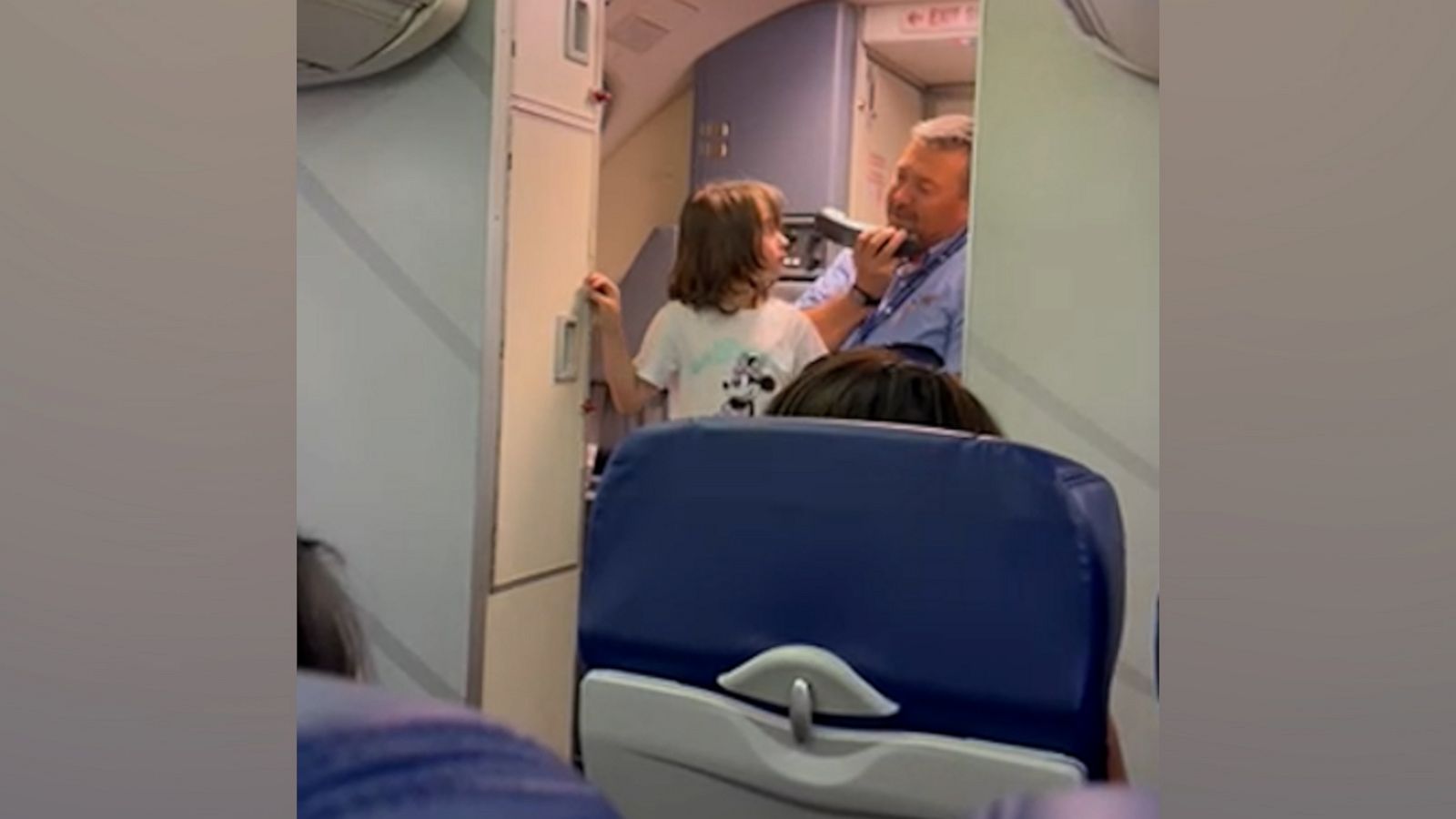 VIDEO: 6-year-old who beat cancer gets special announcement on flight home