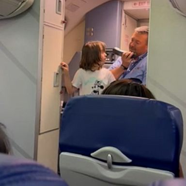 VIDEO: 6-year-old who beat cancer gets special announcement on flight home