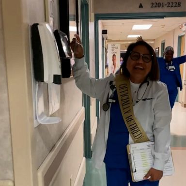 VIDEO: Nurse celebrates final clock out after 33 years of service 