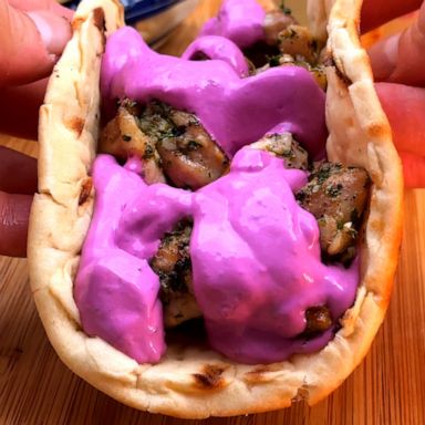 VIDEO: Would you try this hot pink Barbie Chicken Souvlaki? 