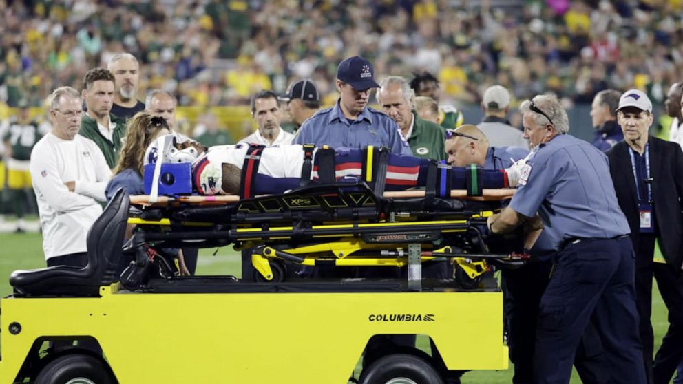 Video Frightening scene at NFL preseason game - ABC News