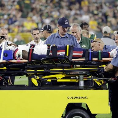 VIDEO: Patriots suspend pre-season game after rookie taken away on stretcher