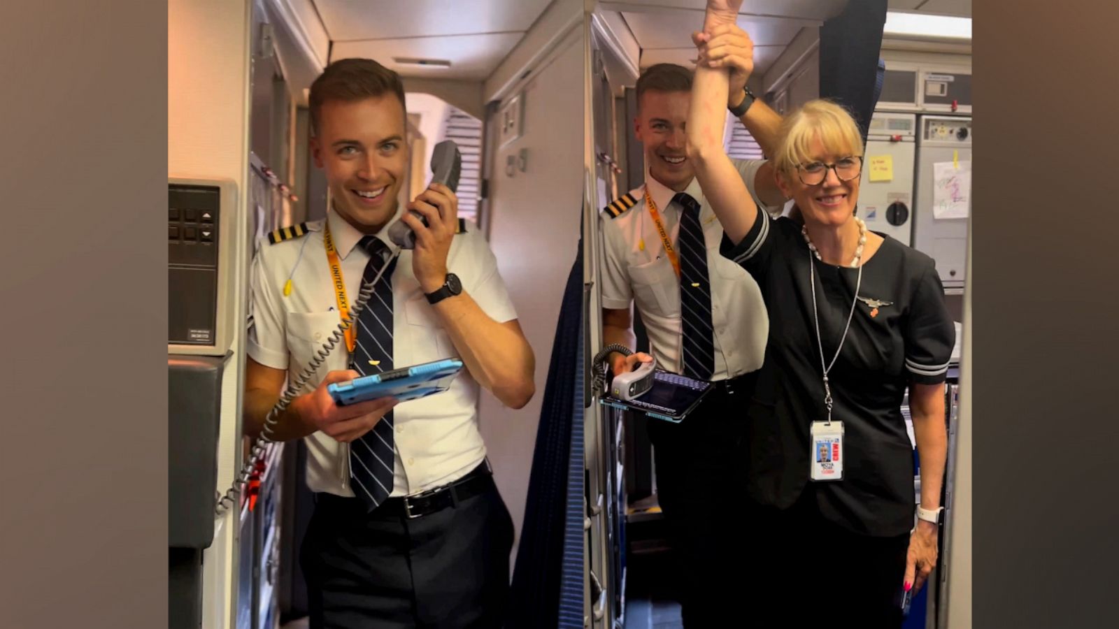 VIDEO: Watch this pilot thank his flight attendant mom during their 1st flight together