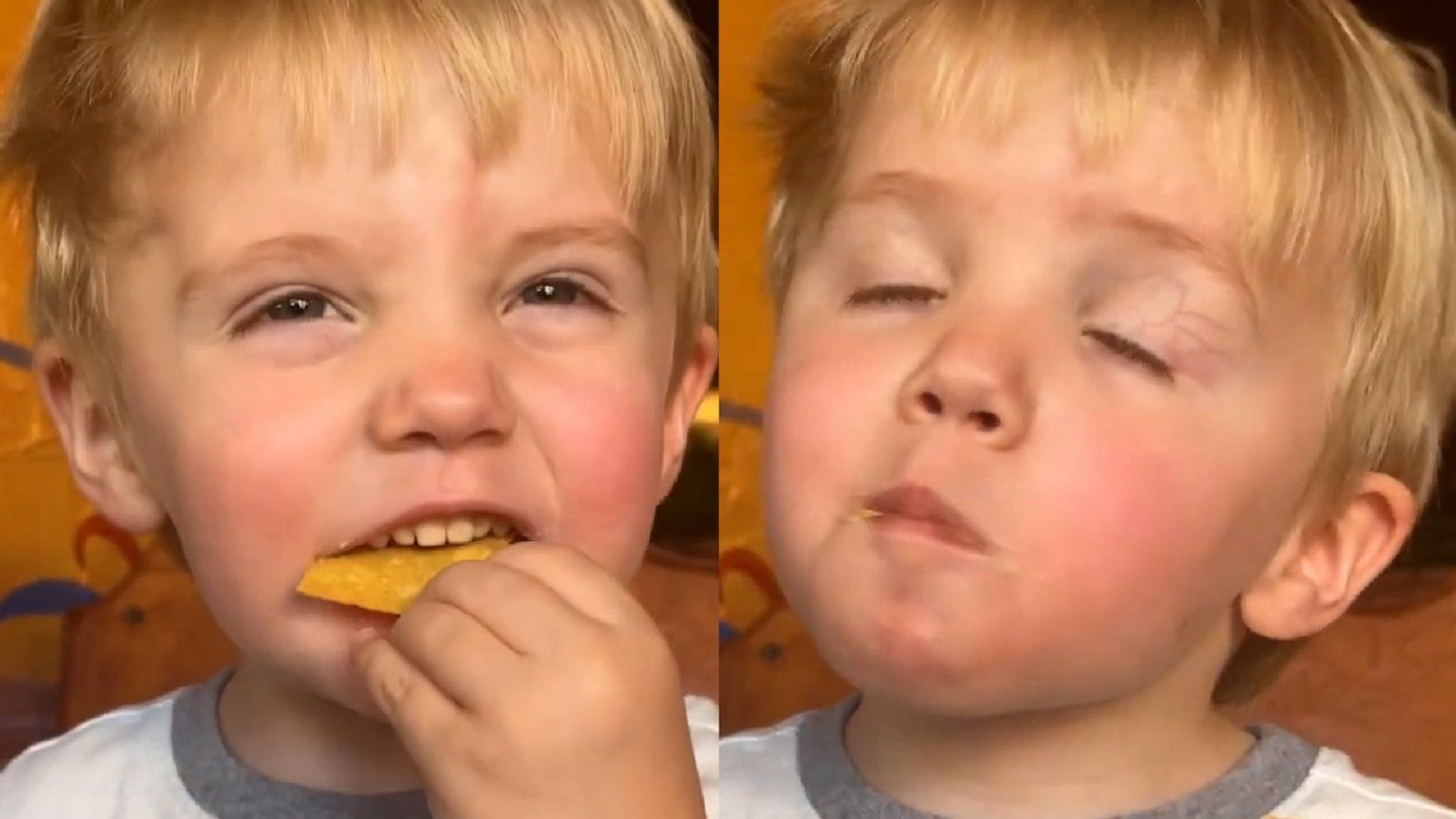 PHOTO: VIDEO: Little boy 'savors the moment' after trying cheese dip at restaurant