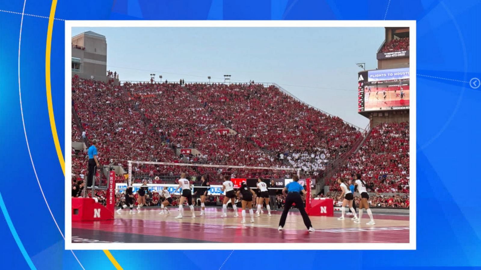 Nebraska women's volleyball game breaks world record - Good Morning America