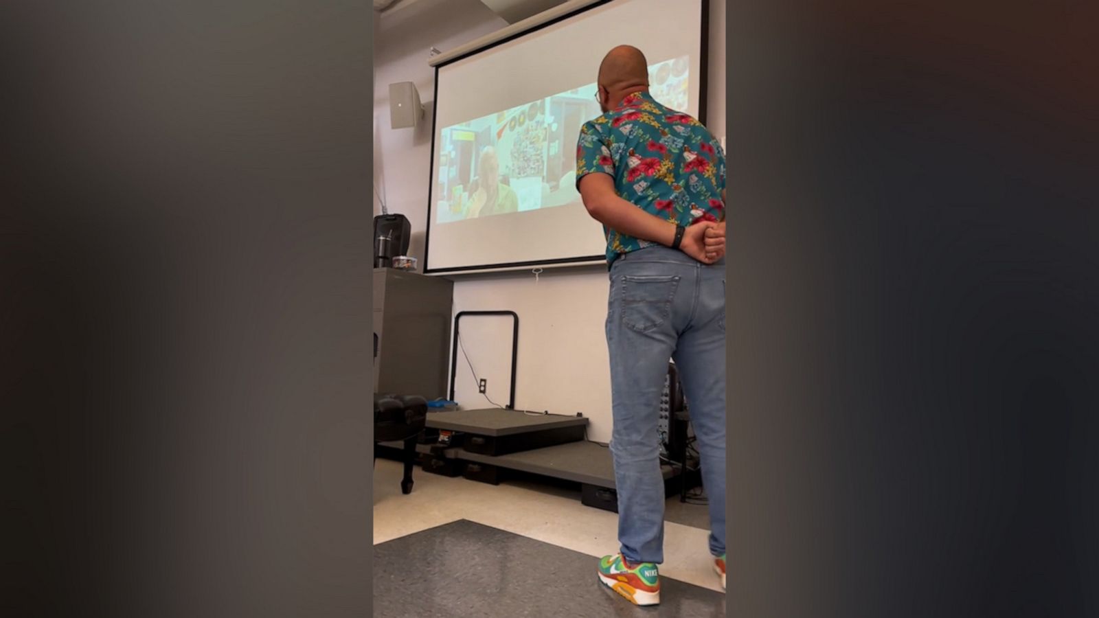 VIDEO: Choir teacher devises creative method for revealing next school play