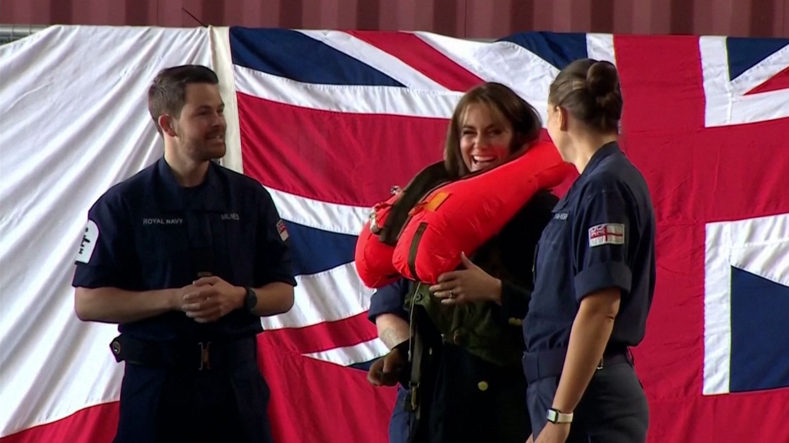 VIDEO: Princess Kate visits England military base