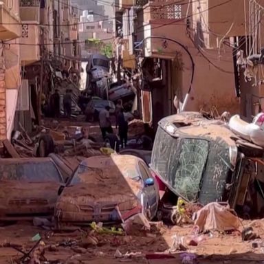 VIDEO: Inside flood zone in Libya as rescue teams search for missing