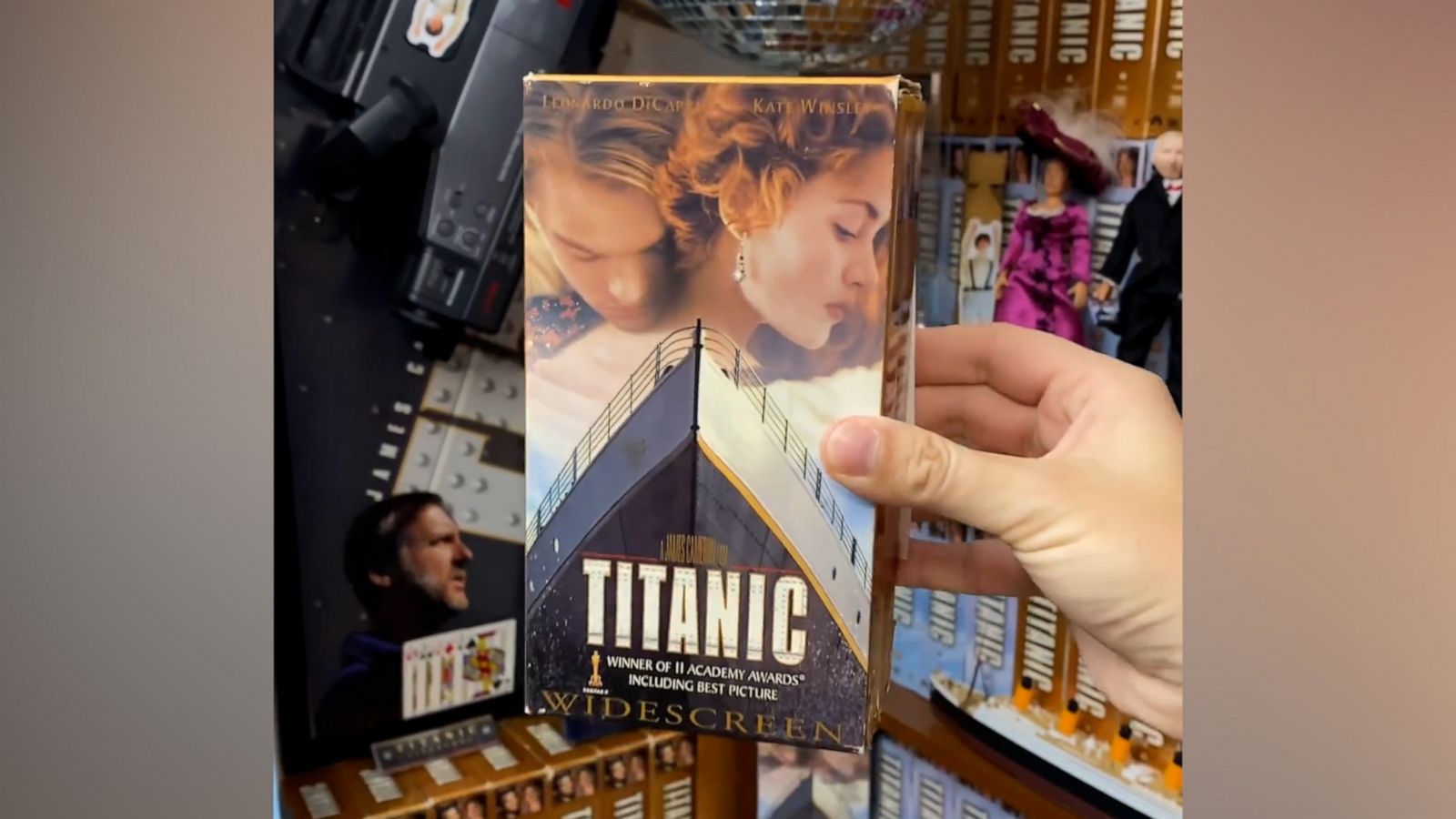 VIDEO: This fan aims to have the world's largest collection of 'Titanic' on VHS