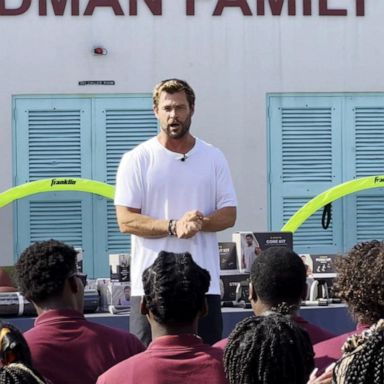 VIDEO: Chris Hemsworth makes surprise donation to a Miami school