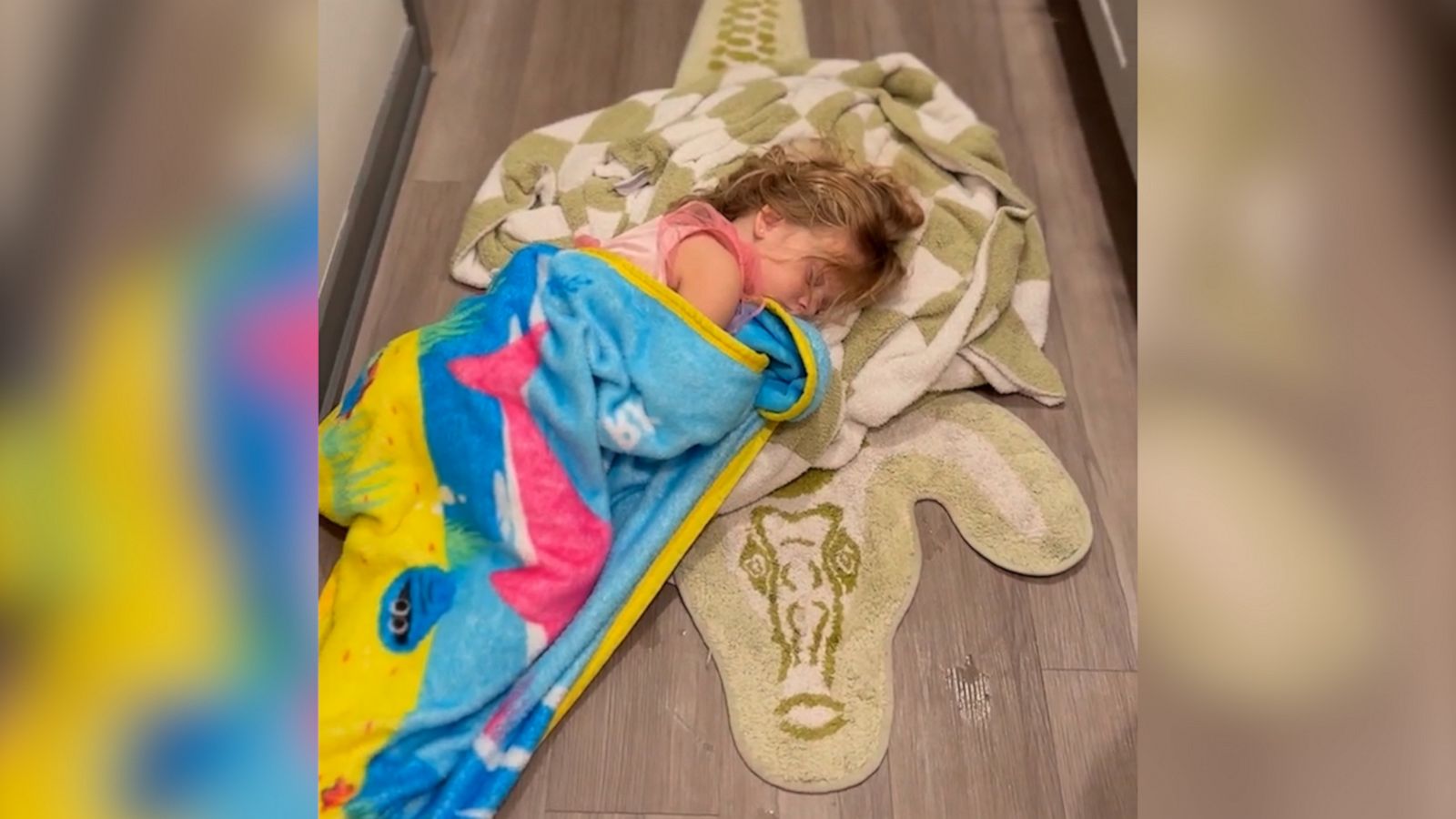 VIDEO: Mom discovers her toddler asleep on bathroom floor for the sweetest reason