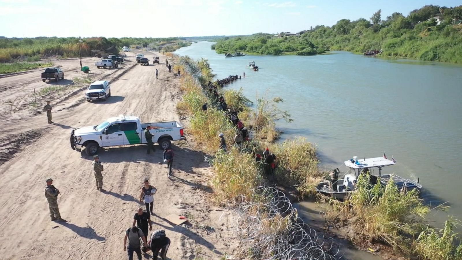 Migrant Crossings Surge At Us Southern Border Good Morning America 