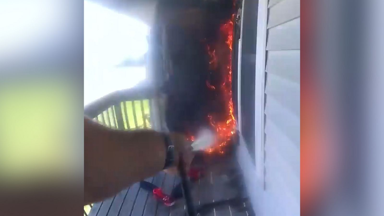 VIDEO: Bodycam footage captures moment dog is rescued from apartment fire