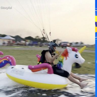 VIDEO: Skydiver nails ‘unicorn landing’ 