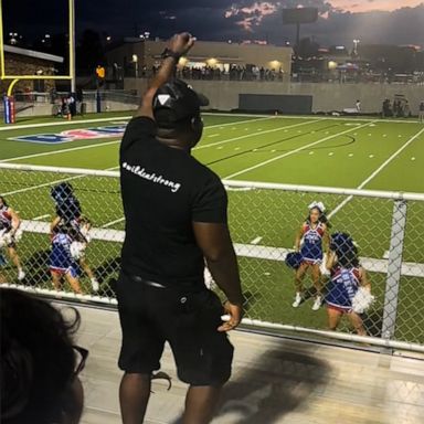 VIDEO: Dad goes viral for hyping up his cheerleading daughter 