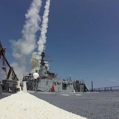 VIDEO: US Navy destroyers shoot down missiles, drones from Iran