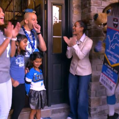 VIDEO: Detroit Lions superfans get a 'Monday Night Football' surprise