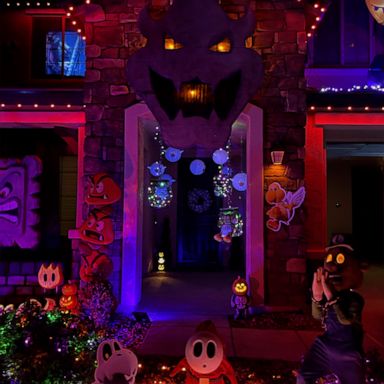 VIDEO: Family creates incredible DIY-Halloween display inspired by Super Mario 