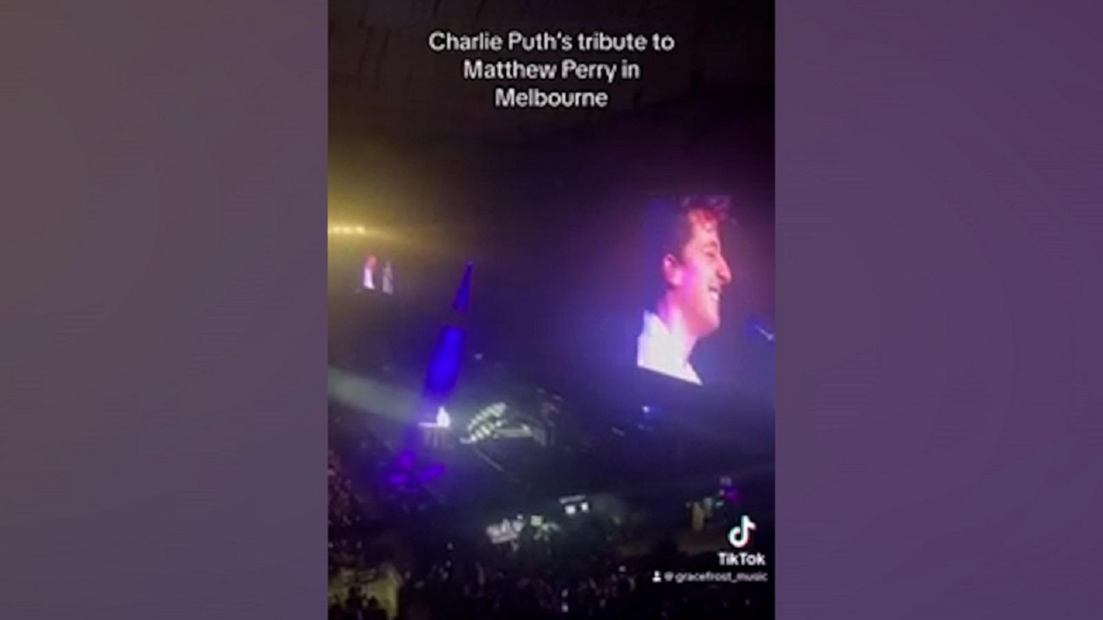 Charlie Puth sings 'Friends' theme with crowd at his concert to honor ...