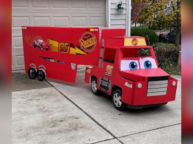 WATCH: Dad builds incredible 'Cars' Halloween costume for son