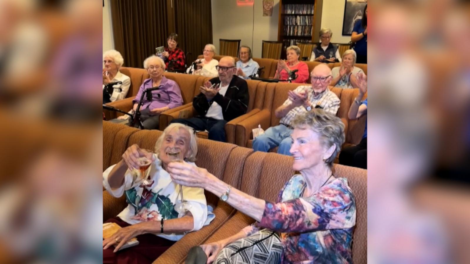 VIDEO: Senior living center hosts 'Golden Bachelor' watch party for residents