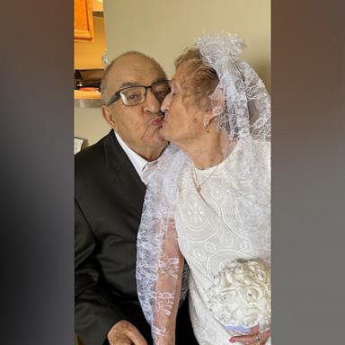 VIDEO: Couple celebrates 64th wedding anniversary by dressing as bride, groom on Halloween