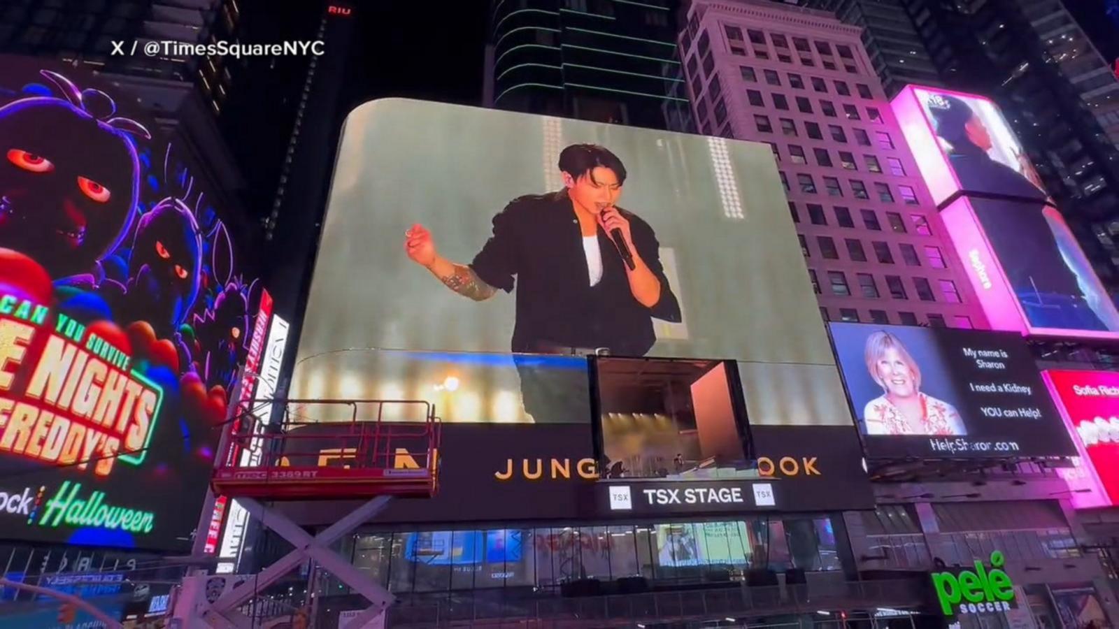 Jung Kook gives surprise performance in Times Square - Good Morning America