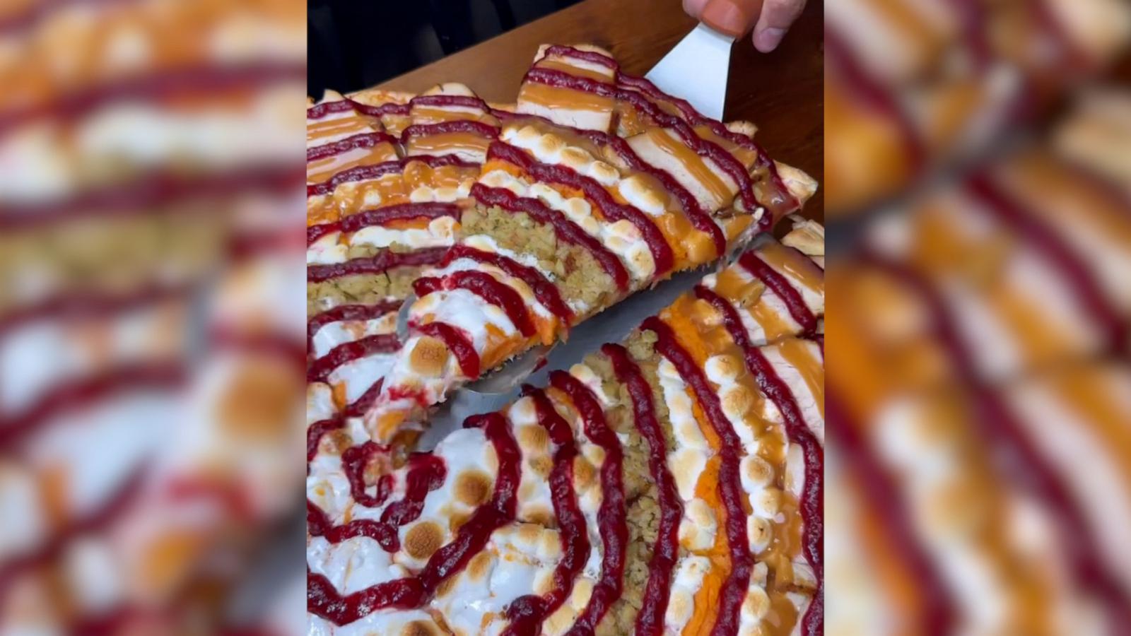 VIDEO: This Thanksgiving pizza is a 3-course meal on a slice