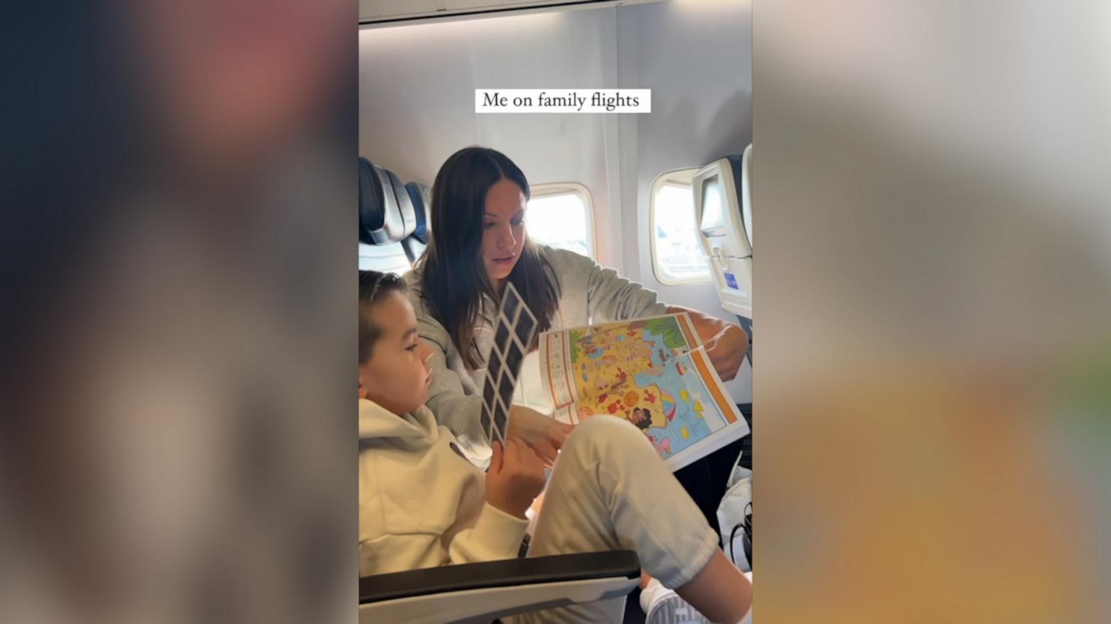 VIDEO: Mom explains why husband doesn't sit with kids on the plane