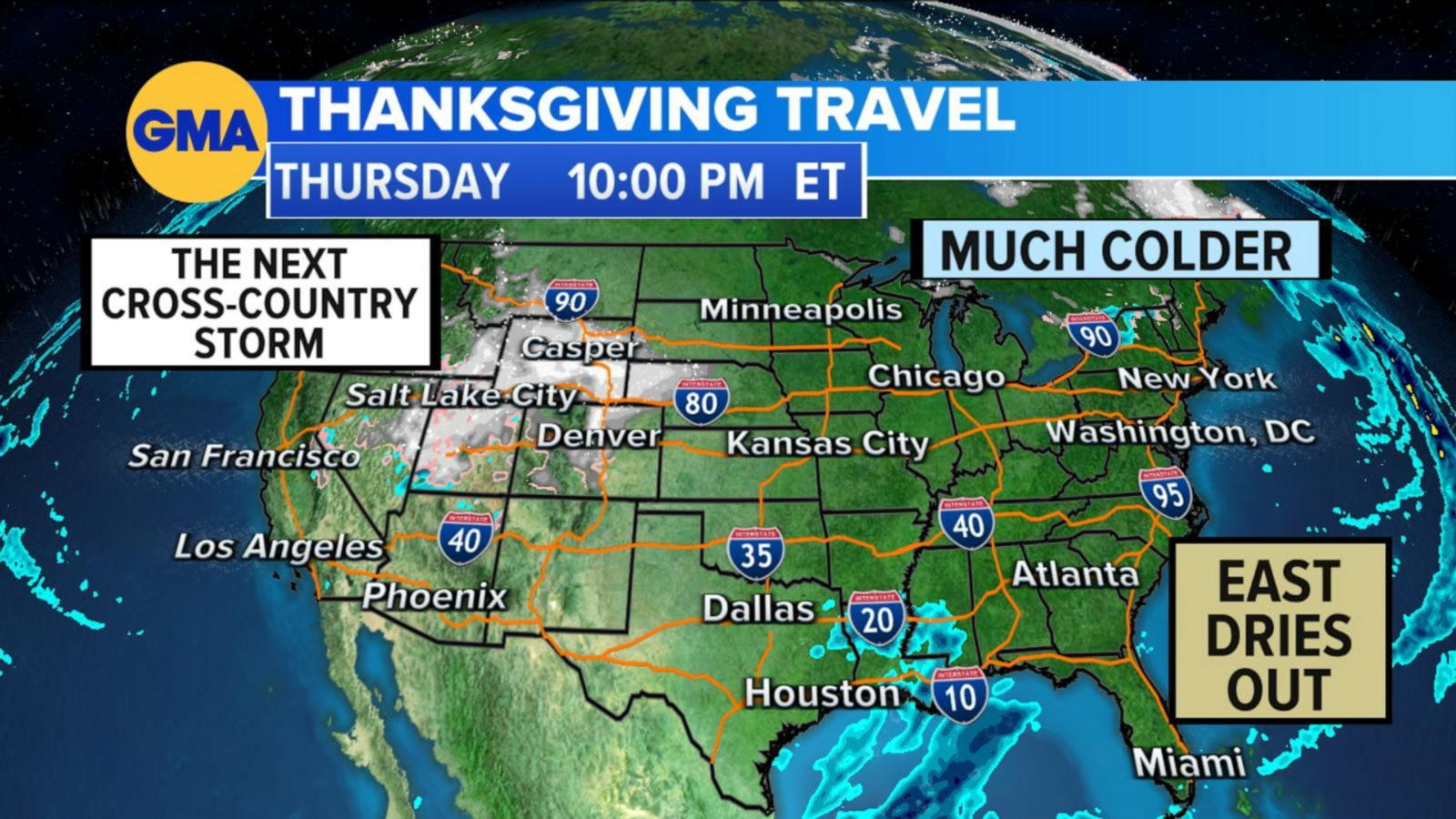 VIDEO: Holiday storm on the move ahead of Thanksgiving