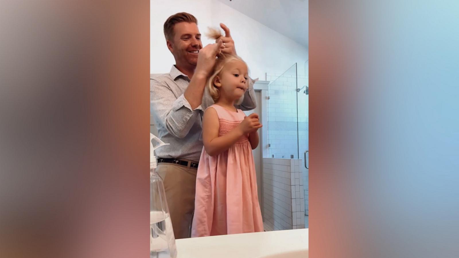 VIDEO: Dad of 8 shares Sunday morning hair routine with kids