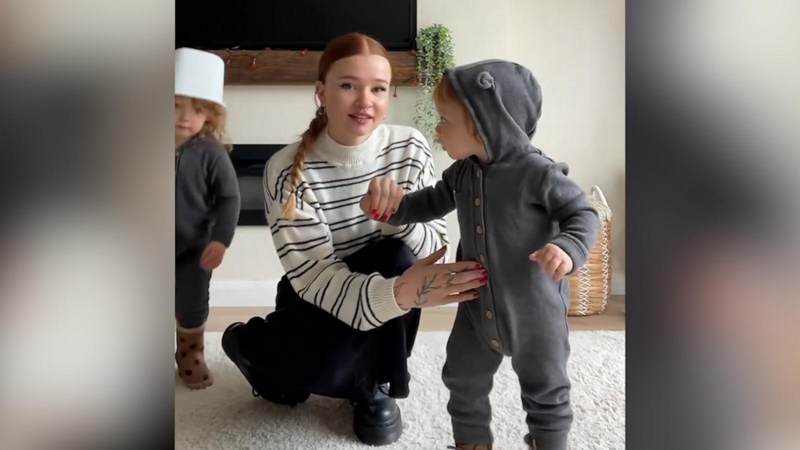 VIDEO: Toddler hilariously interrupts mom's 'fit check' video wearing unusual hat