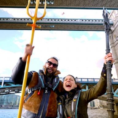 VIDEO: Jason Momoa visits London ahead of release of new 'Aquaman' movie