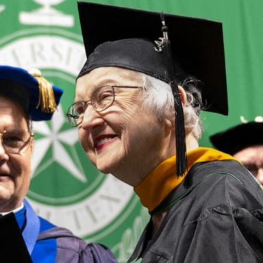 VIDEO: 90-year-old woman makes history as oldest grad to complete master’s degree at UNT