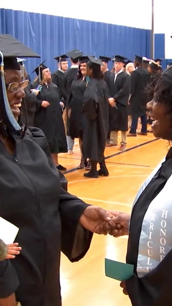 VIDEO: Mother and daughter graduate from community college together 