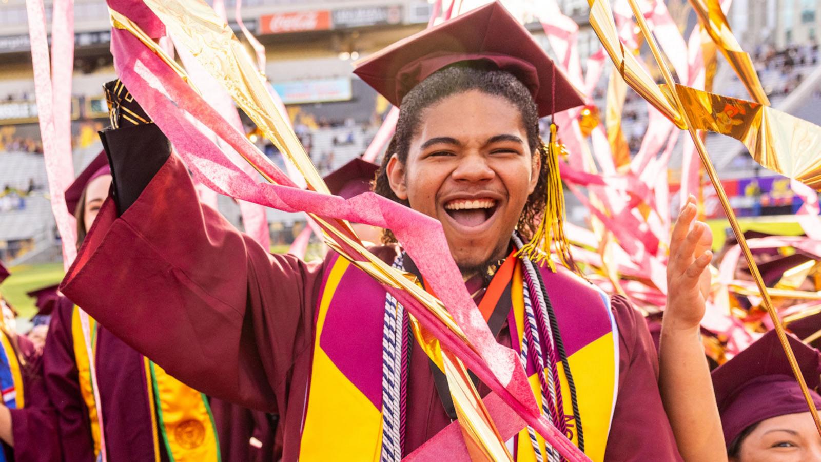 VIDEO: Teen who battled leukemia and homelessness as a child graduates college at 18