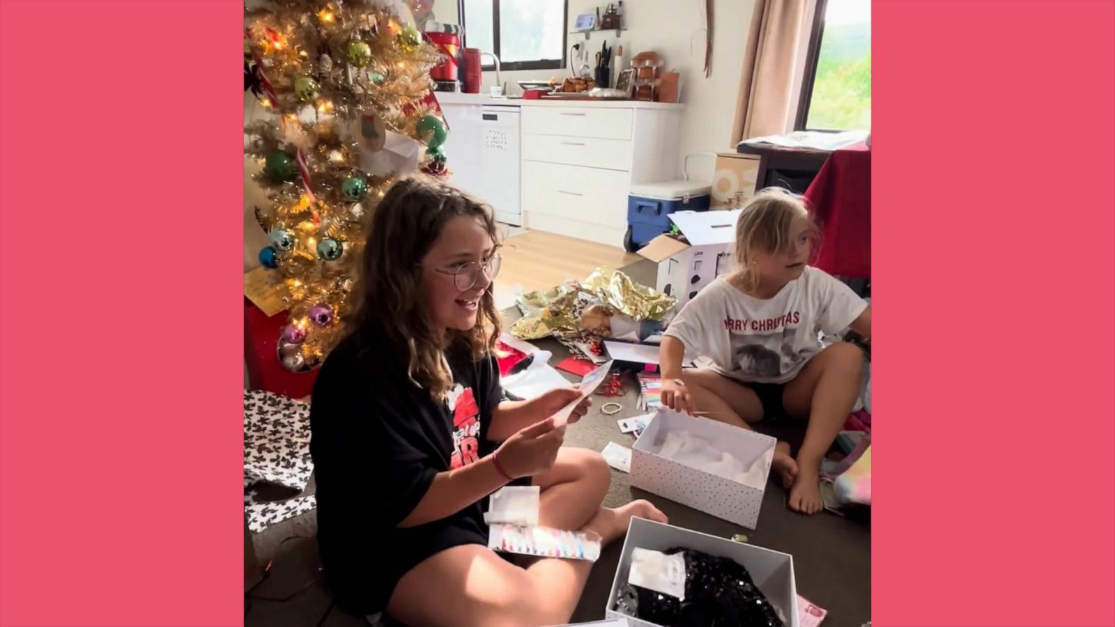 VIDEO: Girls scream when they are surprised with Taylor Swift concert tickets for Christmas