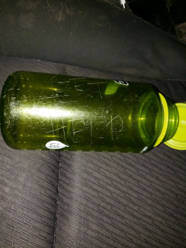 PHOTO: Curtis Whitson's green Nalgene bottle that said "GET HELP."